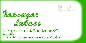 napsugar lukacs business card